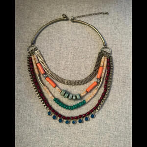 Multicolored statement necklace
